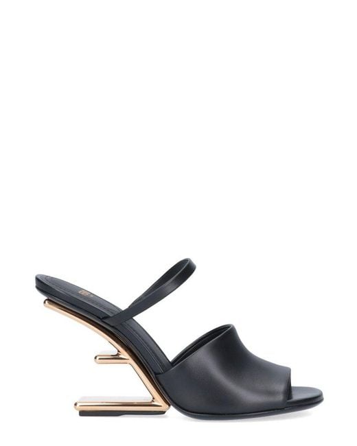 Fendi First Sculpted Heel Sandals in Black Lyst