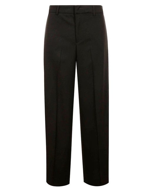 PT Torino Black Classic Wide Leg Pants