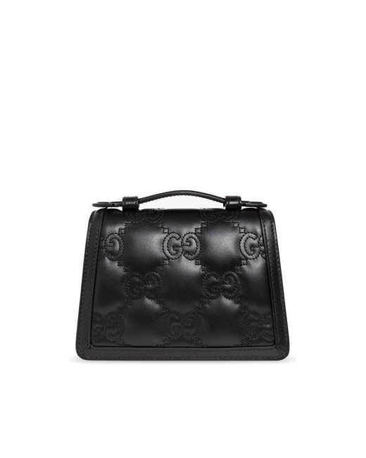 Gucci Black 'GG Matelassé Small' Shoulder Bag