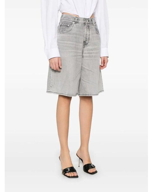 Haikure Gray Denim Bermuda Shorts