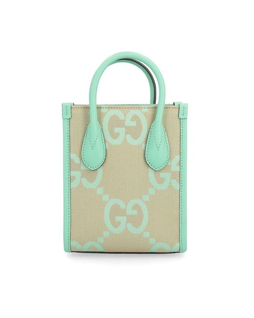 Gucci Green Jumbo GG Mini Tote Bag for men