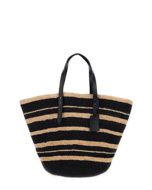 Manebí Black Interwovened Top Handle Bag