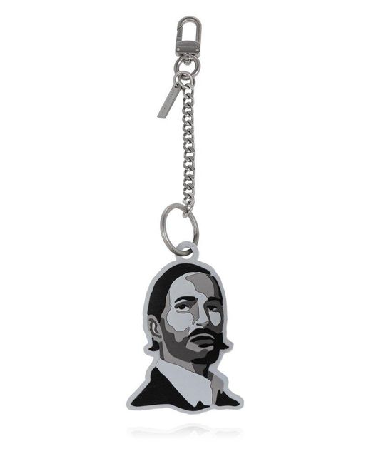 Marc Jacobs White Keychain With Charm,