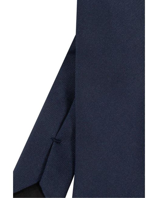 Givenchy Blue Logo Embroidered Tie for men