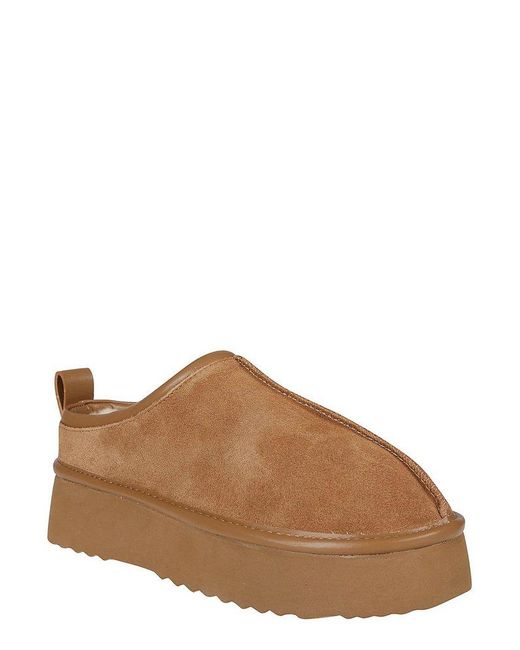Hoor Brown Mars Platform Flat Shoes