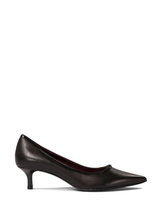 Tory Burch Black Double T Pointed Toe Pumps