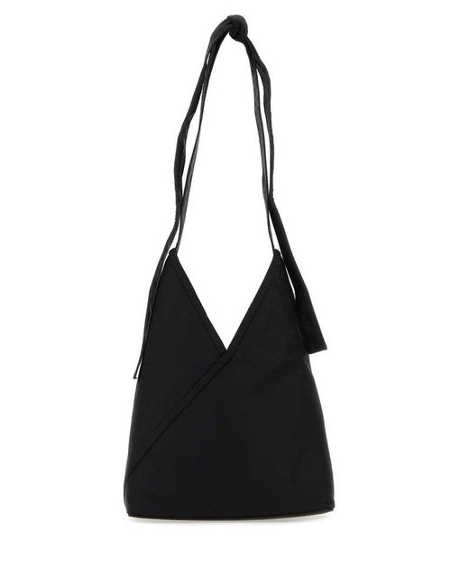 MM6 by Maison Martin Margiela Black Knot Detailed Tote Bag