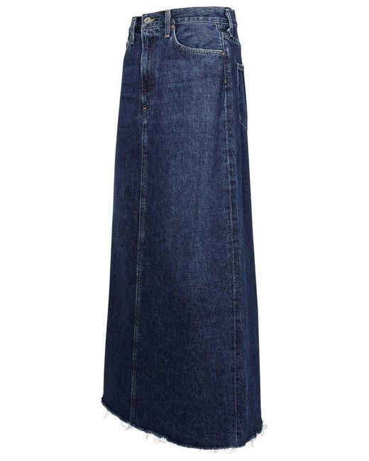 Agolde Hilla A-line Denim Skirt in Blue | Lyst
