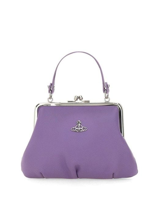Vivienne Westwood Purple Granny Orb-plaque Chain-linked Crossbody Bag