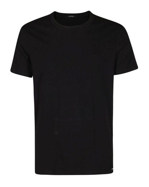 Tom Ford Black Classic Crewneck T-shirt for men