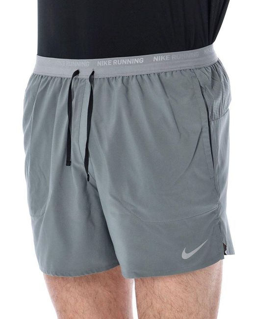 Nike Blue Logo Printed Drawstring Shorts for men