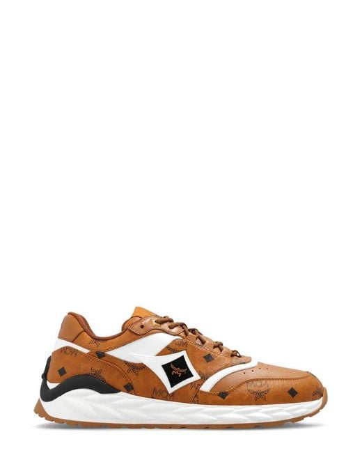 MCM Brown Skywander Lace-up Sneakers for men