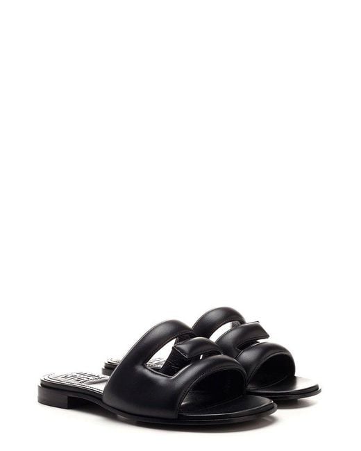 Givenchy Black G Flat Sandals