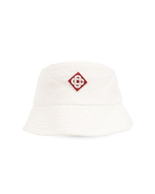 Casablancabrand Pink Logo Patch Bucket Hat