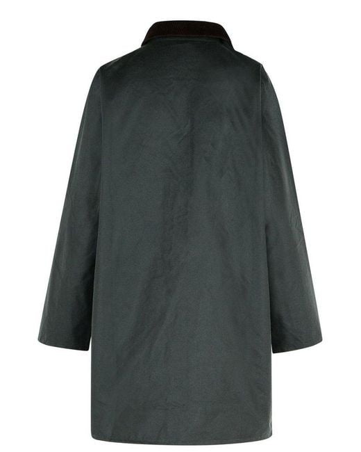 Barbour Black The Edit By Alexa Loren Oversized Waxed Jacket