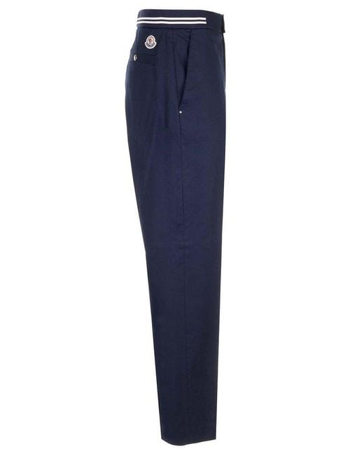 Moncler Blue Slim Fit Trousers for men