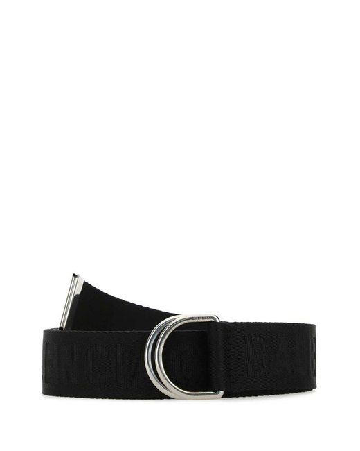 Balenciaga Black Polyester D Ring Belt
