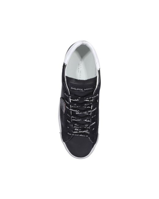 Philippe Model Prsx Low Top Sneakers in Black for Men | Lyst