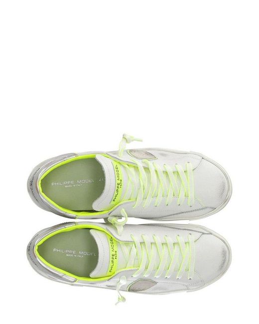 Philippe Model Green Prxs Lace-Up Sneakers for men