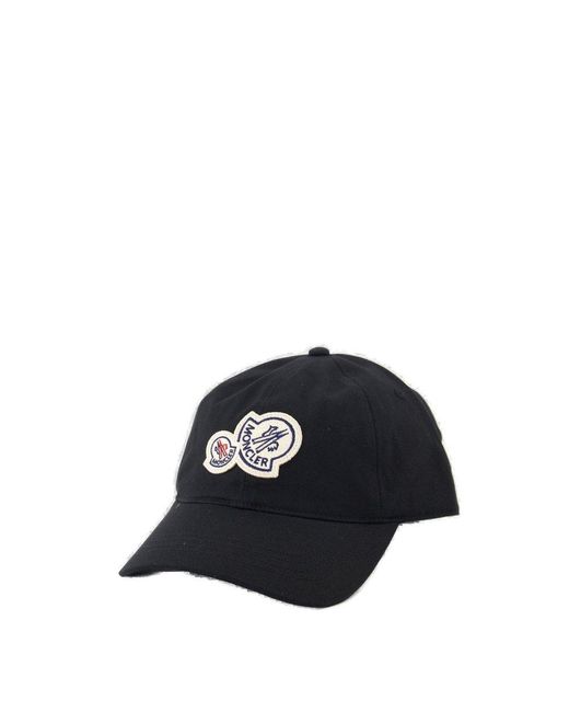 Moncler Blue Double Logo Patch Baseball Hat for men