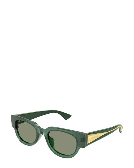 Bottega Veneta Green Cat Eye Frame Sunglasses