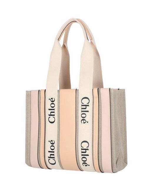 Chloé Natural 'woody' Tote Bag