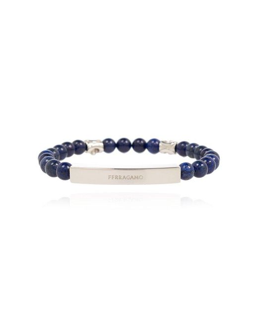 Ferragamo Blue Bracelet With Stones, for men