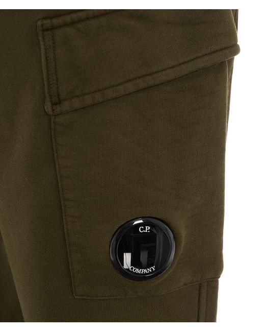 C P Company Green Lens-detailed Track Pants for men