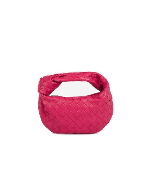 Bottega Leather Jodie Mini Tote Bag in Red (Black) Lyst Canada