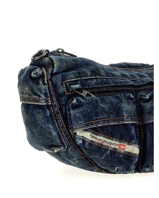 DIESEL Blue Re-Edition Travel 3000 Denim Shoulder Bag