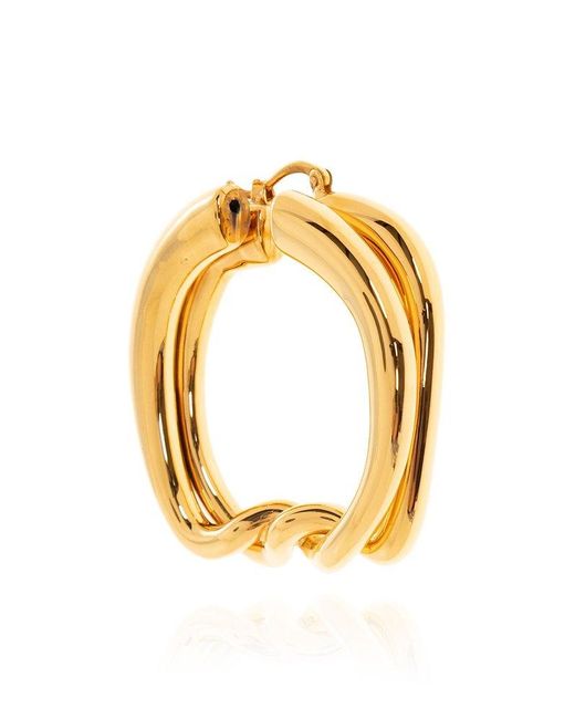Jacquemus Metallic Brass Earrings 'nodi',