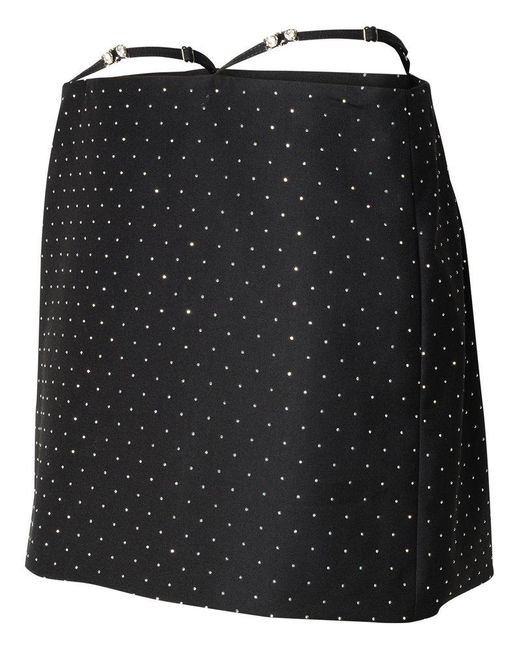 Chiara Ferragni Black Viscose Blend Miniskirt