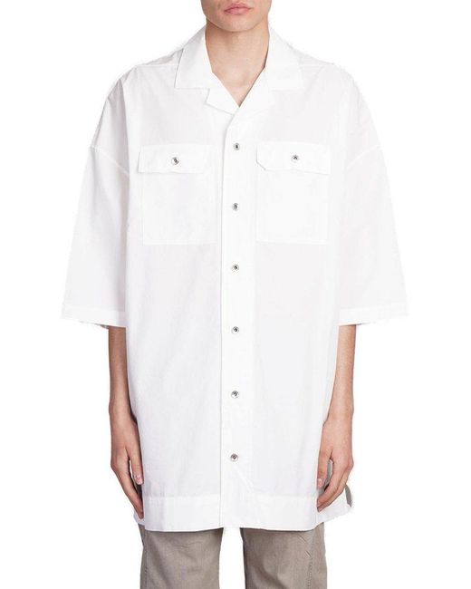 Rick Owens White Magnum Tommy Short-sleeved Shirt for men