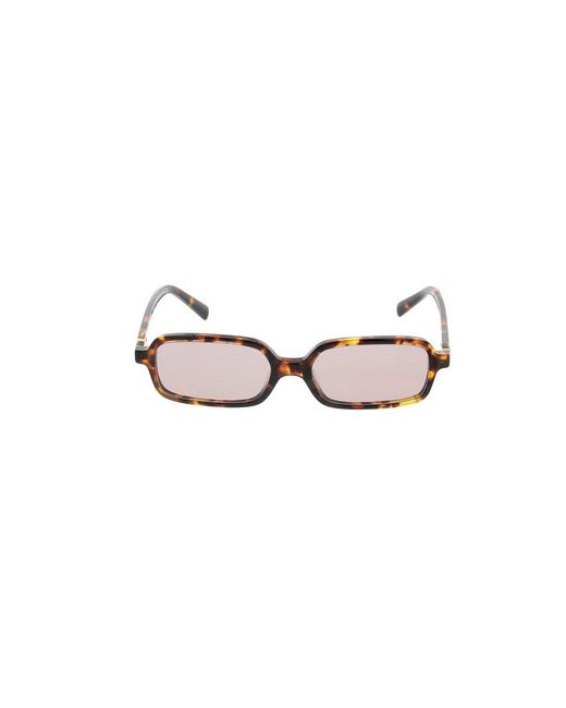 Miu Miu Black Rectangle-Frame Sunglasses