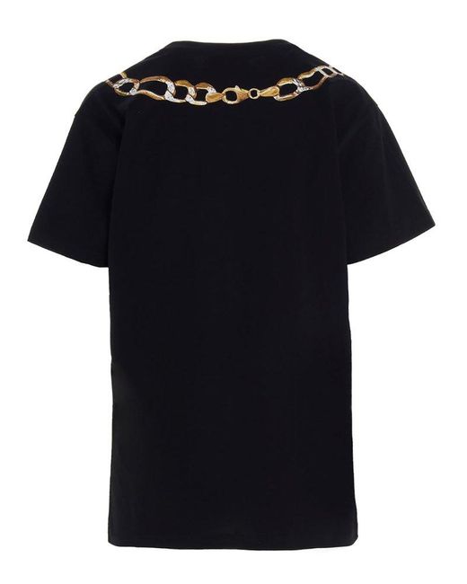 Moschino Black Logo Chain Printed T-Shirt