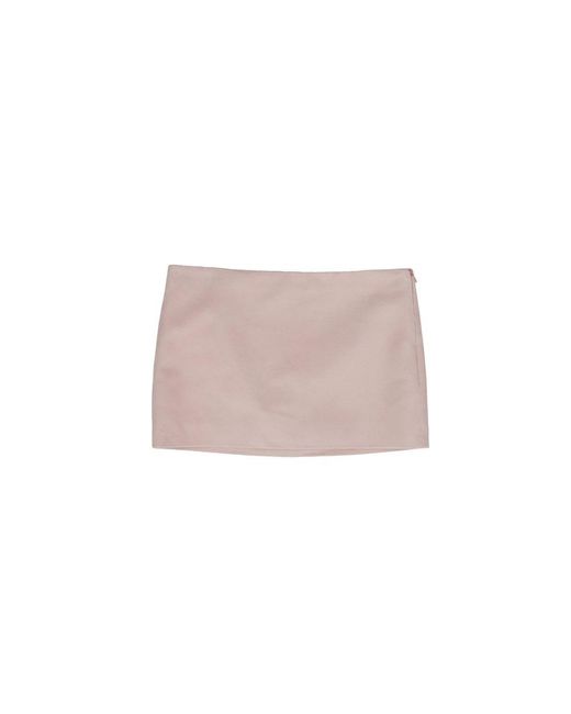 Khaite Pink Jett Mini Skirt
