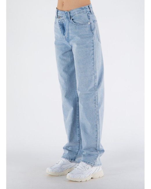 MICHAEL Michael Kors Blue Fold-over Waist Jeans