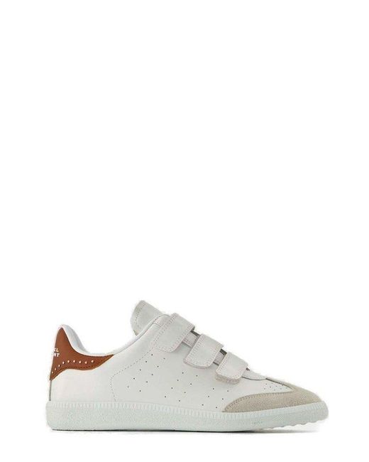 Isabel Marant Touch-strap Studded Sneakers in White |