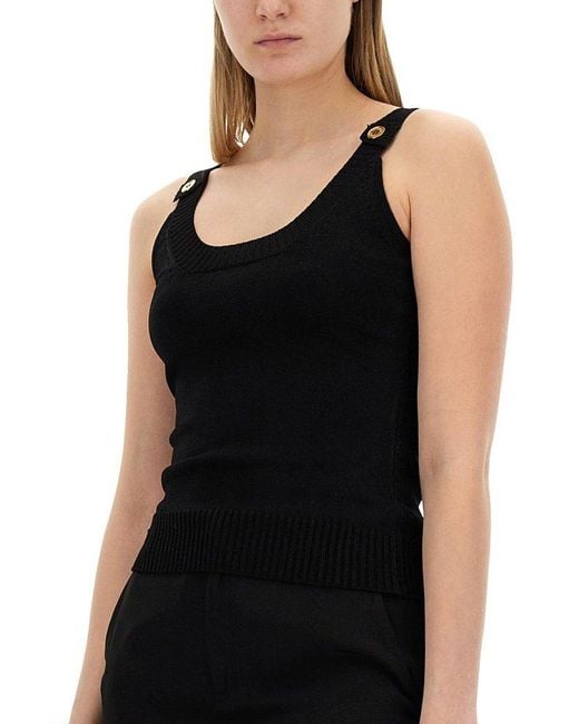 Moschino Black Knitted Tops