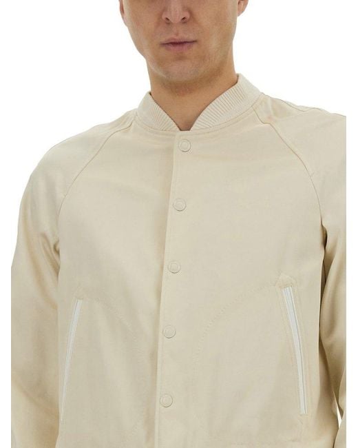 Tom Ford Natural Button-Up Satin Bomber Jacket for men