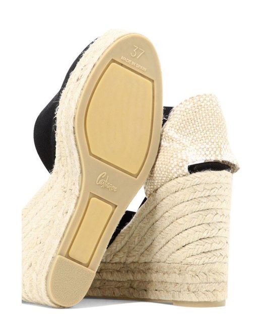 Castaner Black Chiarita Ankle Strap Wedge Espadrilles