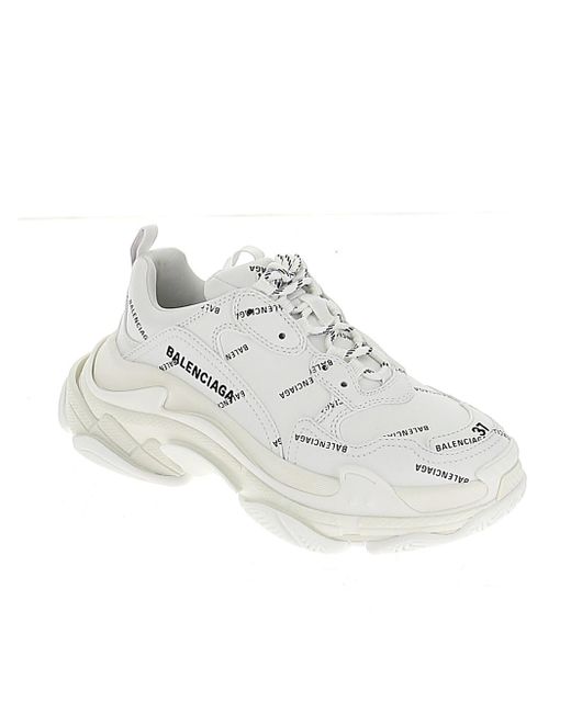balenciaga triple s womens white