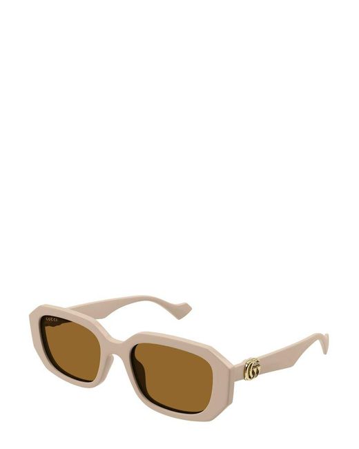 Gucci Natural Rectangular Frame Sunglasses