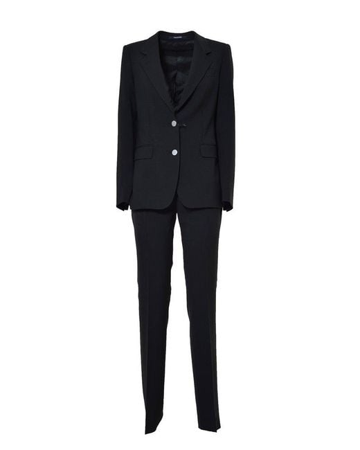 Tagliatore Black Two-Piece Tailored Suit