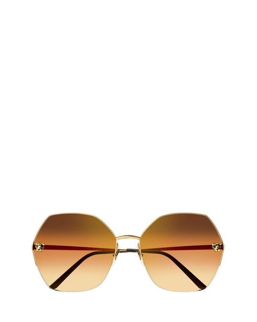 Cartier Hexagon Frame Sunglasses in Metallic Lyst