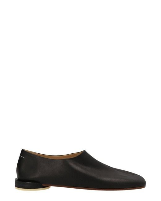 MM6 by Maison Martin Margiela Black Square Toe Loafers for men
