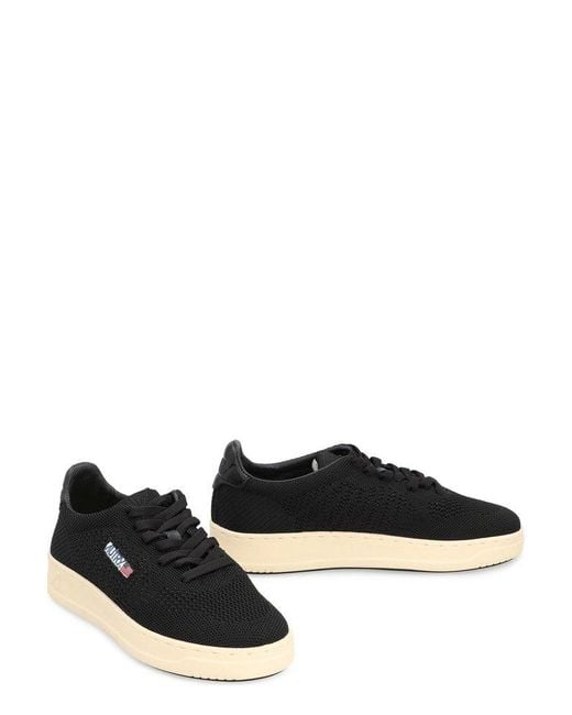 Autry Black Medalist Easeknit Low-Top Sneakers