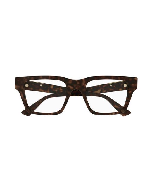 Gucci Brown Square Frame Glasses for men