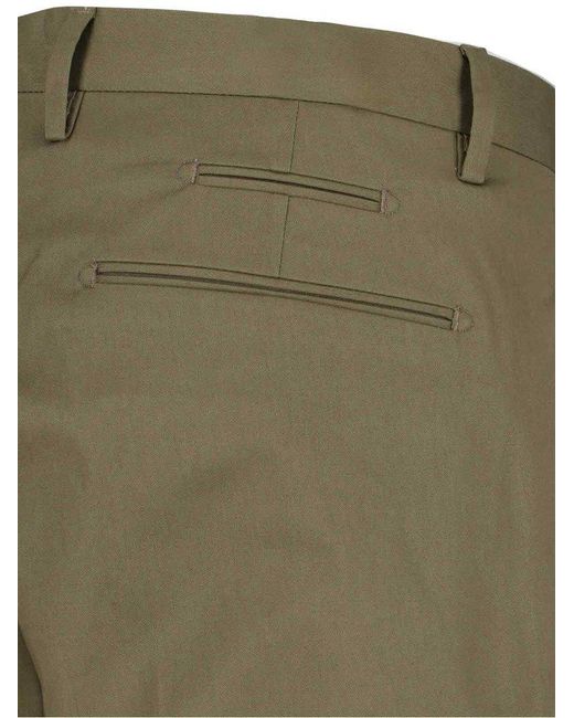 Briglia 1949 Green Pleated Tapered Pants for men