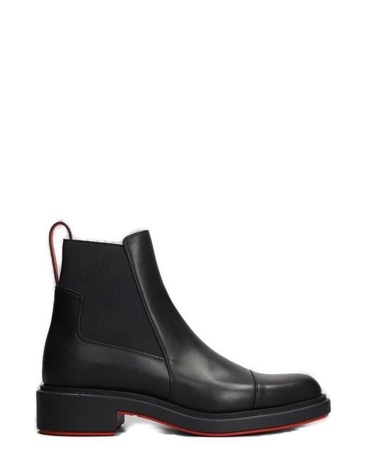 Christian Louboutin Black Urbino Chelsea Boots for men